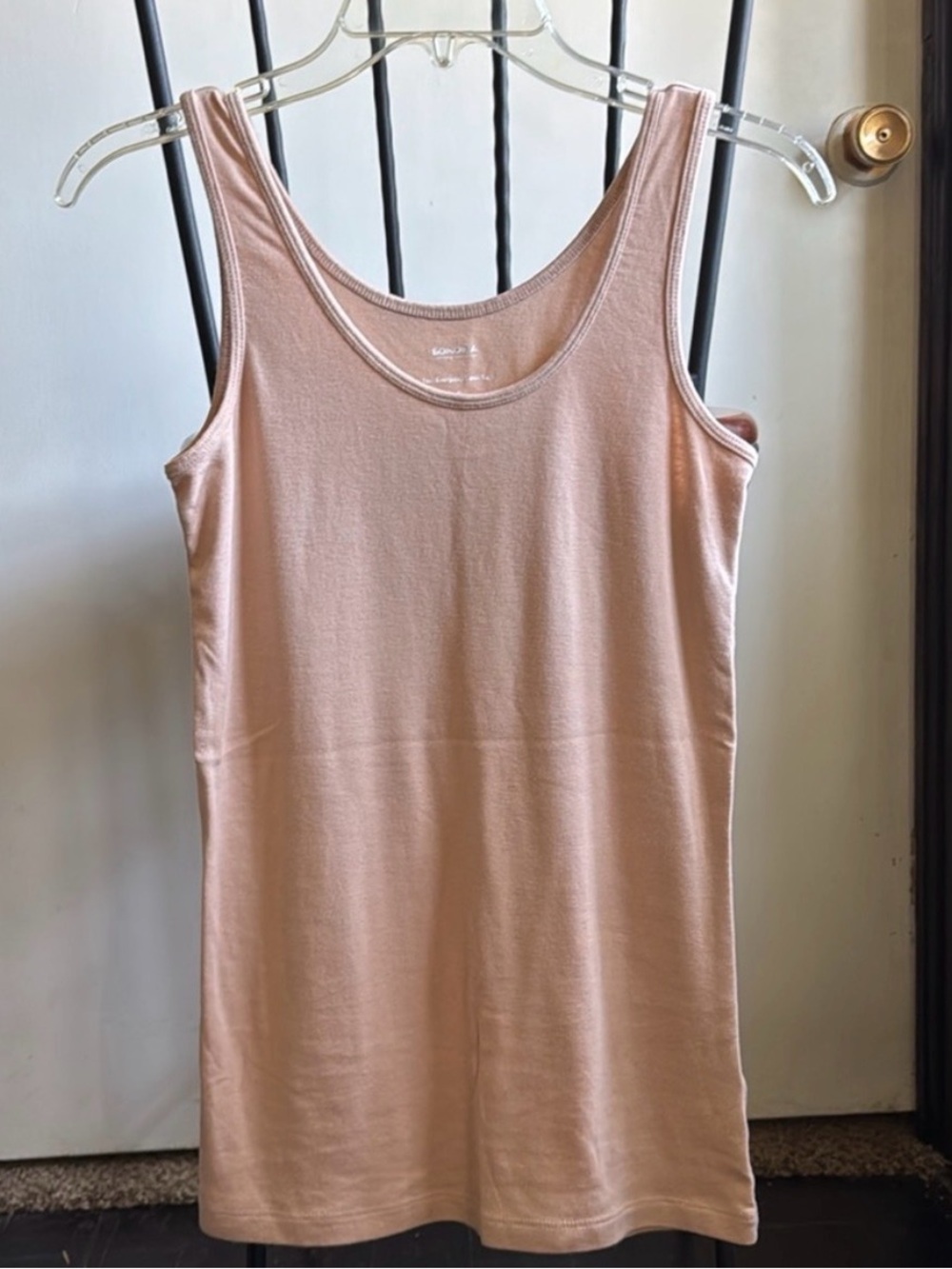 Classic Scoop Neck Tank Top - Peachy Cream